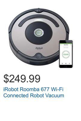 Costco Irobot roomba 677 wi-fi connected robot vacuum offer