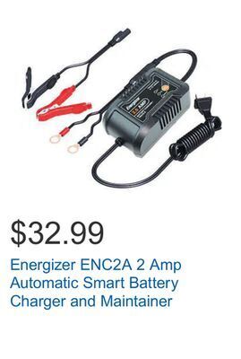 Costco Energizer enc2a 2 amp automatic smart battery charger and maintainer offer