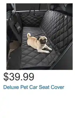 Costco Deluxe pet car seat cover offer