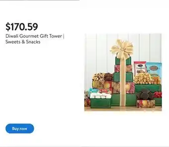 Walmart Diwali gourmet gift tower | sweets & snacks offer