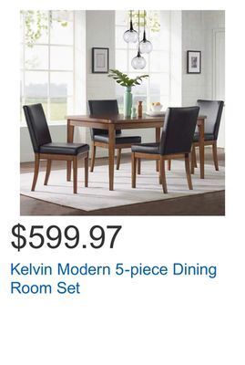 Costco Kelvin modern 5-piece dining room set offer