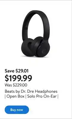 Walmart Beats by dr. dre headphones | open box | solo pro on-ear | noise cancelling | bluetooth offer