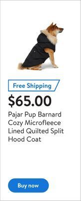 Walmart Pajar pup barnard cozy microfleece lined quilted split hood coat offer