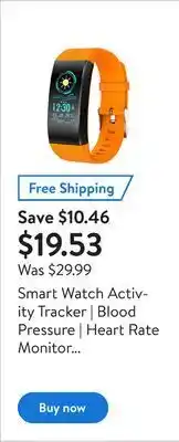 Walmart Smart watch activity tracker | blood pressure | heart rate monitor | fitness watch | calorie counter offer