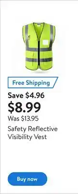 Walmart Safety reflective visibility vest offer