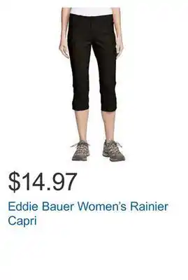 Costco Eddie bauer women's rainier capri offer