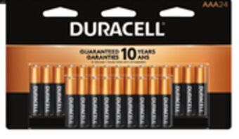 Staples Duracell coppertop aaa alkaline batteries offer