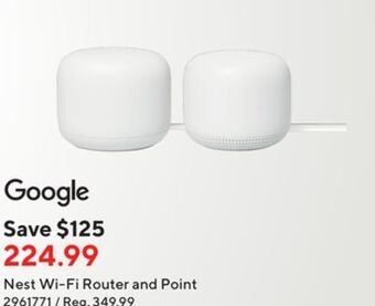 Staples Google nest wifi router and point offer
