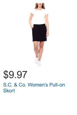 Costco S.c. & co. women's pull-on skort offer