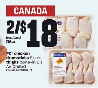 Valu-mart Pc chicken drumsticks 8's or thighs bone-in 6's offer