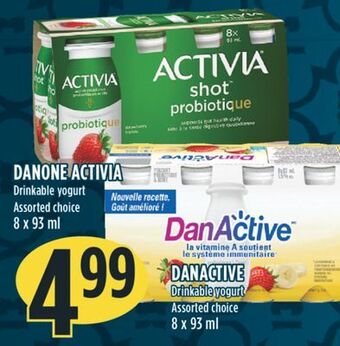 Marché Adonis Danone activia drinkable yogurt offer
