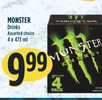 Marché Adonis Monster drinks offer