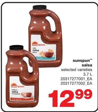 Wholesale Club Sunspun™ salsa, 3.7 l offer