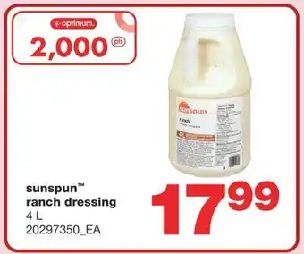 Wholesale Club Sunspun™ ranch dressing, 4 l offer