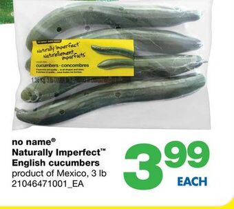 Wholesale Club No name® naturally imperfect™ english cucumbers, 3 lb offer