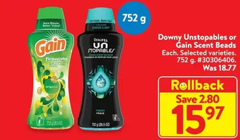Walmart Downy unstopables or gain scent beads offer