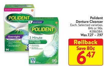 Walmart Polident denture cleanser offer