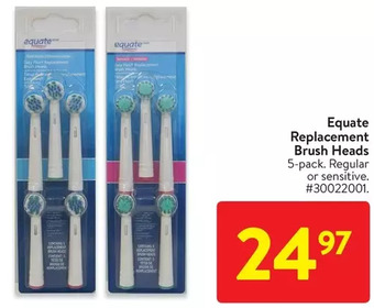 Walmart Equate replacement brush heads offer