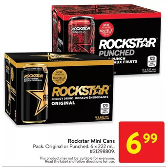 Walmart Rockstar mini cans offer