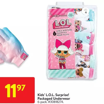 Kids' l.o.l. surprise! packaged underwear
