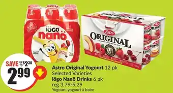 FreshCo Astro original yogourt | iögo nanö drinks offer
