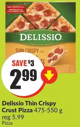 FreshCo Delissio thin crispy crust pizza offer