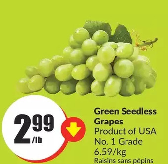 FreshCo Green seedless grapes offer