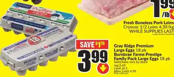 FreshCo Gray ridge premium large eggs | burnbrae farms prestige family pack large eggs offer