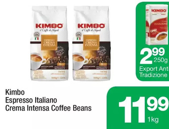 Highland Farms Kimbo espresso italiano crema intensa coffee beans offer