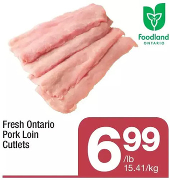 Highland Farms Fresh ontario pork loin cutlets offer