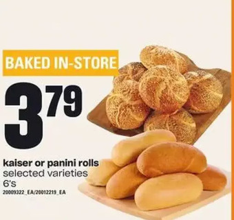 Loblaws Kaiser or panini rolls offer