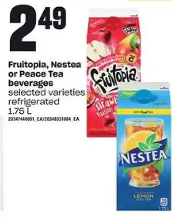 Loblaws Fruitopia, nestea or peace tea beverages offer