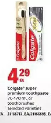 Loblaws Colgate super premium toothpaste or toothbrushes offer