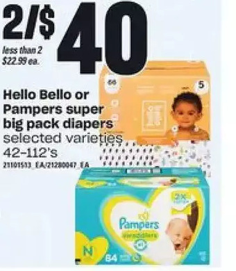 Loblaws Hello bello or pampers super big pack diapers offer