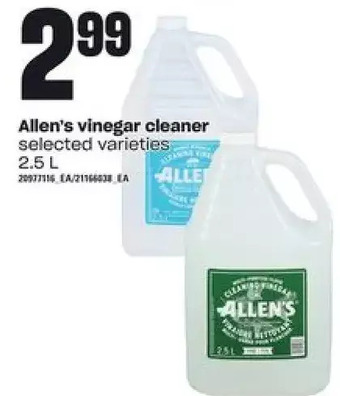Zehrs Markets Allen's vinegar cleaner offer