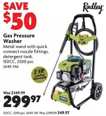 Home Hardware Gas pressure washer: 150cc | 212cc offer
