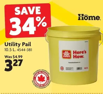 Home Hardware Utility pail offer
