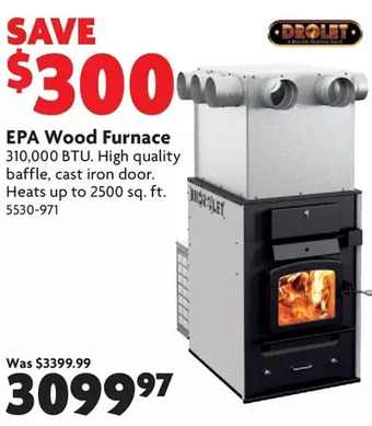 Home Hardware Epa wood furnace offer