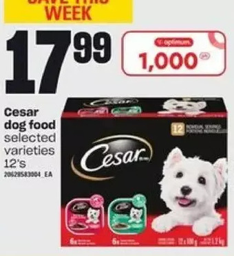 Independent Grocer Cesar dog food offer