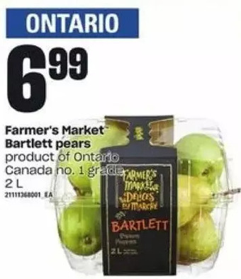 Independent Grocer Farmer's market bartlett pears offer