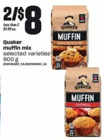 Independent Grocer Quaker muffin mix offer