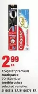 Independent Grocer Colgate premium toothpaste or toothbrushes offer