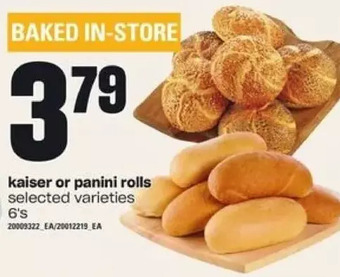 Independent Grocer Kaiser or panini rolls offer