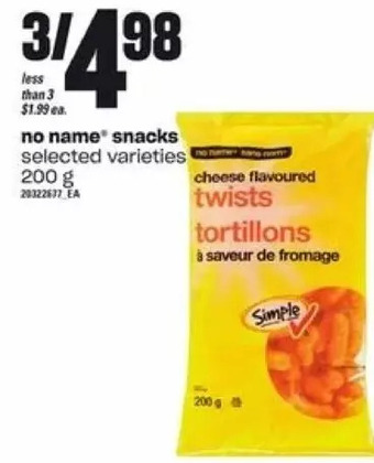 Independent Grocer No name snacks offer