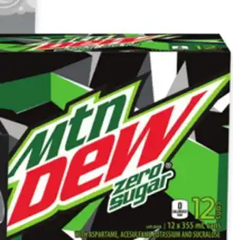 Walmart Mtn dew zero sugar soft drinks offer