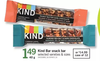 Fortinos Kind bar snack bar offer