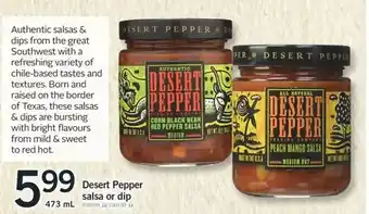 Fortinos Desert pepper salsa or dip offer