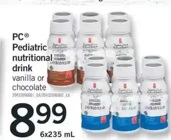 Fortinos Pc pediatric nutritional drink offer