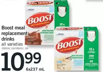 Fortinos Boost meal replacement drinks offer