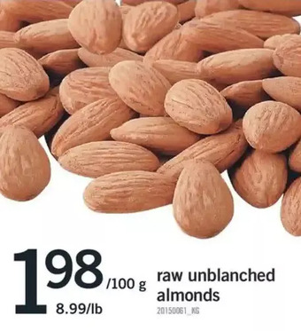 Fortinos Raw unblanched almonds offer